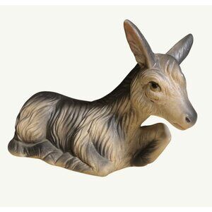 Homco Donkey Figurine  Hand-Painted Gray & White Ceramic Vintage Collectible